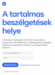 új messenger fiók létrehozása facebook nélkül